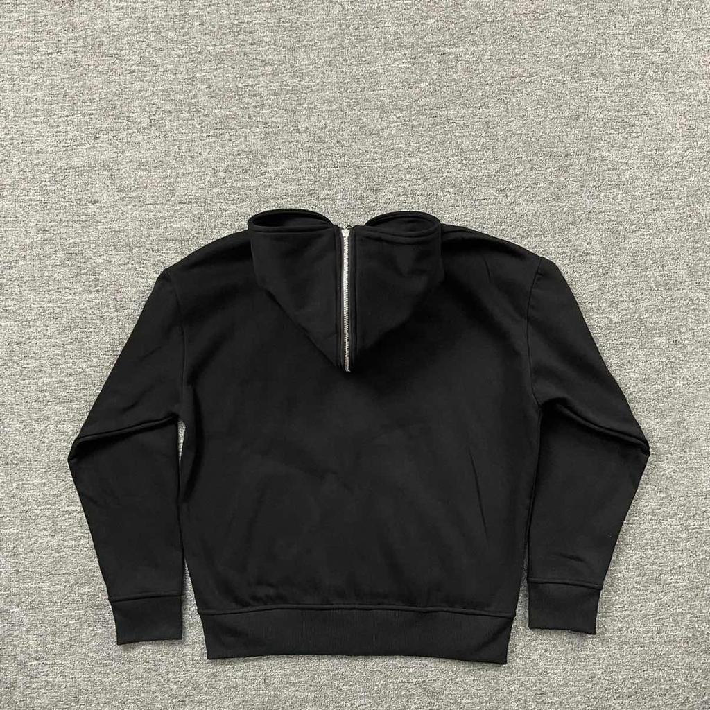LUXEONStreetwear Zipper Hoodies Men Women High Quality Black Sweatshirts Casual Pullovers