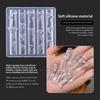 Ribbon Bow Nail Art Mold Silicone Cartoon Bowknot Pattern Nail Art Decorations Nail Polish Filling Mold Relief Design Manicure