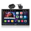 ATOTOOUT 2 DIN Display Audio Inch Android Car 6GB 128GB Large Wireless CarPlay Android aptxHD Dual USB DSP GPS AI HDMI Input Output 1080P Front Rear