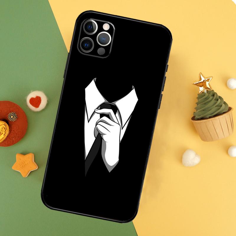 Suit and Tie Phone Case For iPhone 17 16 16E 15 14 12 11 13 Pro Max 12 13 Mini 17Air Shockproof Cover