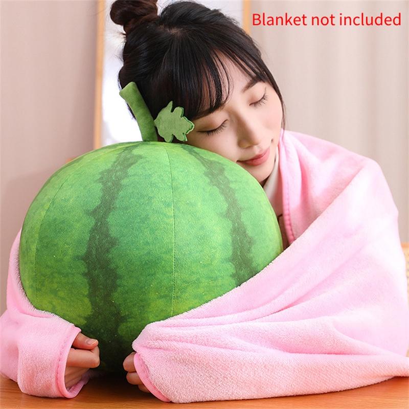 Soft And Cuddly Watermelon Plush Pillow Blanket For Office Nap