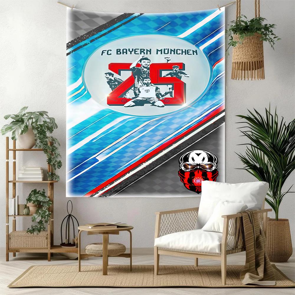 Bayern Munich Wall Decor Tapestry Art For Pet Memorial Birthdaywedding Party Backdrop Family Gift