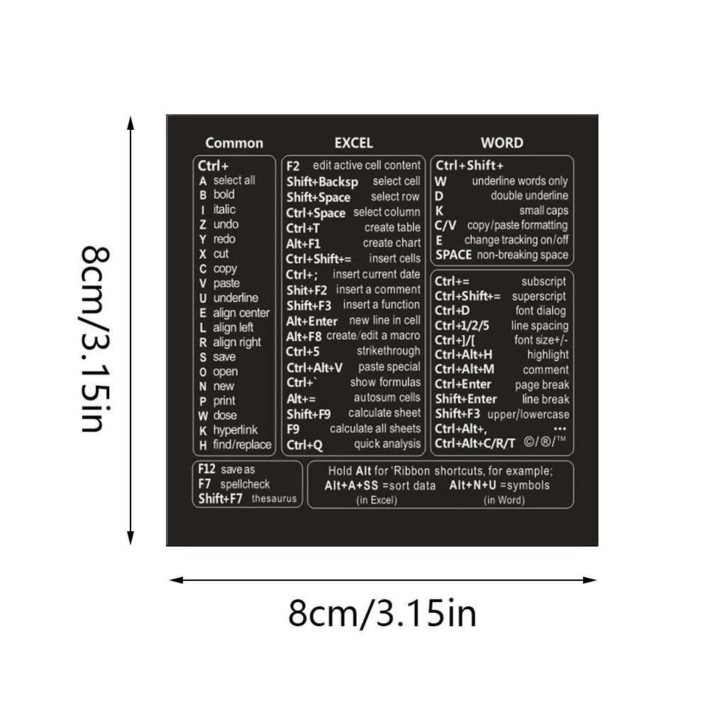 Shortcuts Sticker for Apple Mac OS System Shortcut Key Sticker for 13-16" MacBook Pro 13 /Air 13 Windows Palm Rest