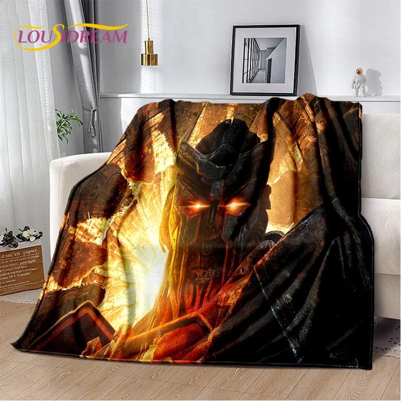3D T-Transformers Cartoon Autobots Blanket,Soft Throw Blanket for Home Bedroom Bed Sofa Picnic Travel Office Rest Cover Blanket