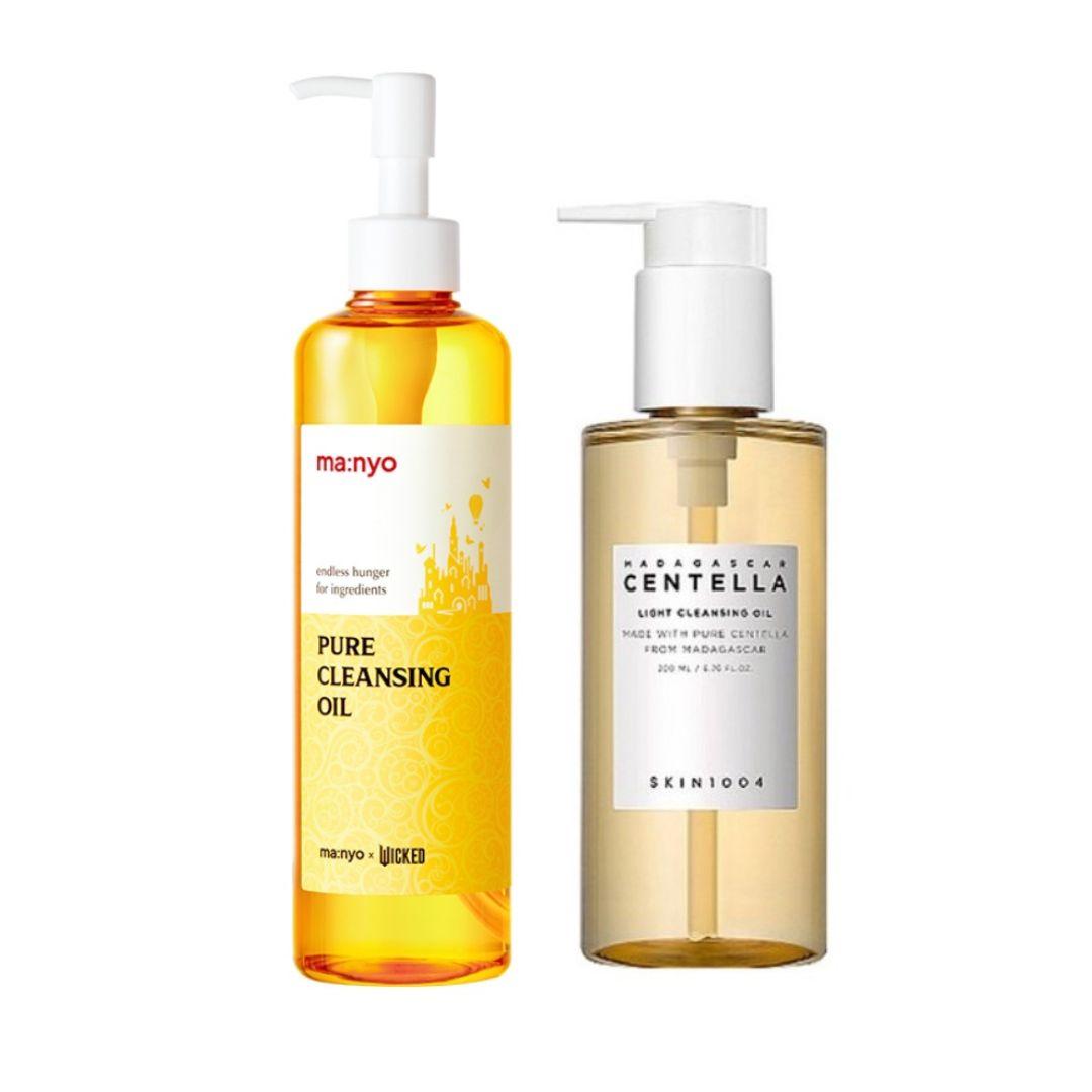 Manyo Pure Cleansing Oil 200ml + SKIN1004 Madagascar Centella Light Cleansing Oil 200ml set