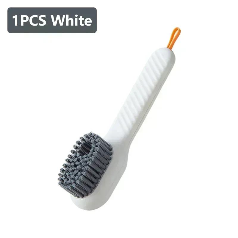 1/2pcs Shoes Brush Automatic Liquid Discharge Multifunction Press Out Shoes Cleaner Soft Bristles Clothes Brushes Cleaning Tool