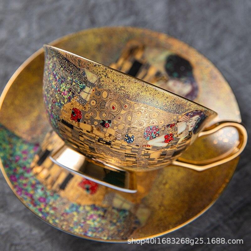 Luxury European Coffee Cups, Two Sets of Retro British Poppy Cups, Bone Porcelain, Egyptian Pairs, Espresso Design, Milk, Basin, Beautiful Poppy Cups.