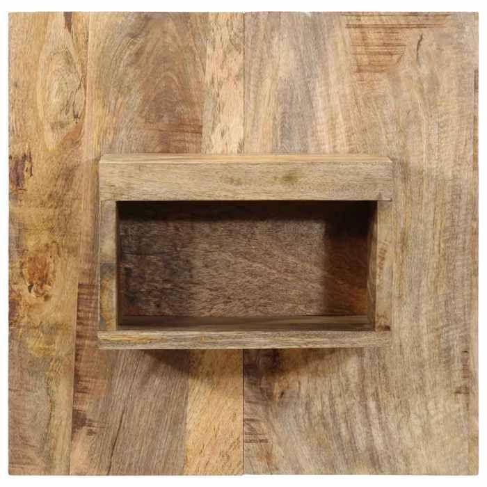 VidaXL Bedside Table 50x27x50 Cm Solid Raw Mango Wood, Bedside Cabinet, Bedroom Furniture, Table of 4017522