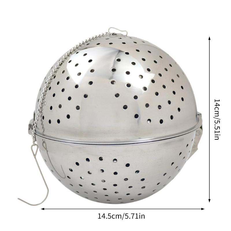 Premium 304 Stainless Steel Tea Infuser Ball with Extended Chain Hook Easy Cleaning Seasoning Ball Strainer