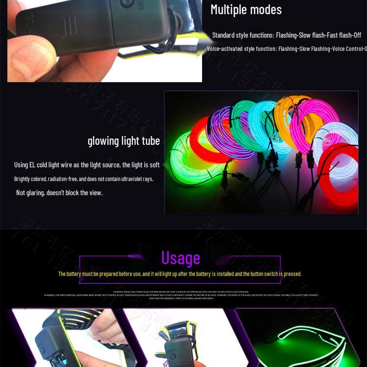 LED Luminous Wireless Disco Glasses - Party & Bar Props for Electronic Music