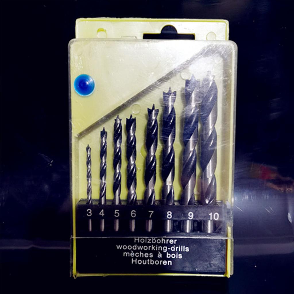 8Pcs Wood Drill Bit Set For Woodworking Spiral Drill Bit High Carbon Steel Wood Plank Hole Special Twist Drill Bit Tool