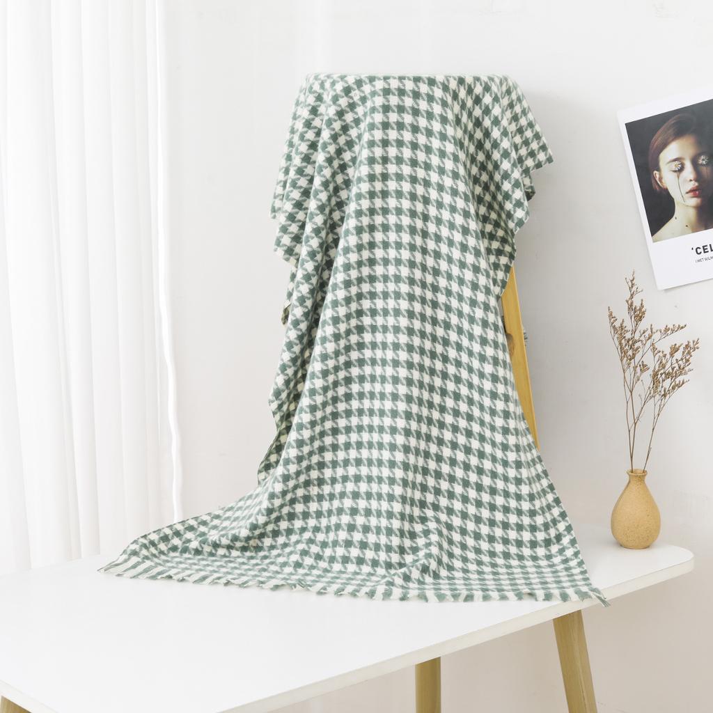 Autumn And Winter New Scarf Women'S Thickened Imitation Cashmere Versatile Student Friendly Shawl Long Checkered Scarf