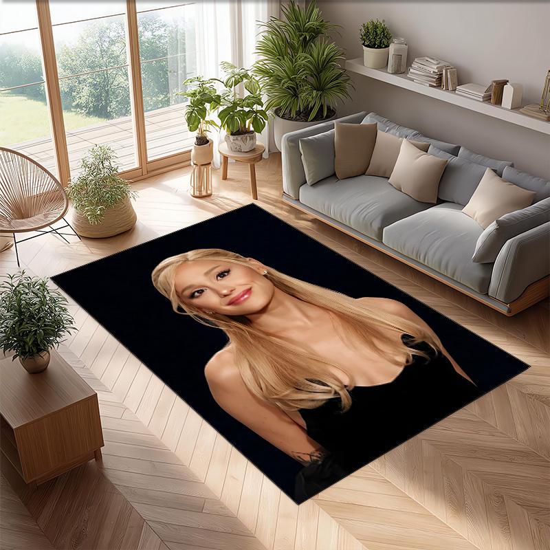 Soft Crystal Velvet Floor Rug,Ariana Grande Anti Slip Decorative Carpet, Plush Area Mat For Indoor Home Decoration