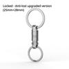 Titaniumlegering Auto Anti-Verloren Sleutelhanger Universele Verbinding Sleutelhanger Ring Ketting Draagbare Drukknoop Man Taille Gemonteerd EDC Accessoires