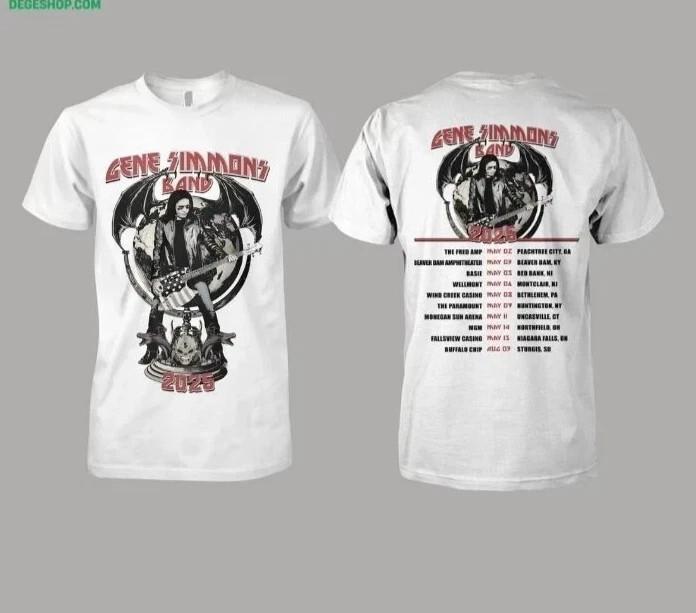 Группа Джина Симмонса 2025 Перепечатка Рок-графика Унисекс S-4XL Унисекс Футболка XXXL
