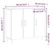 VidaXL Buffet blanc 90x34x80 cm bois d'ingénierie 828092
