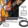 USB Typ-C Gitarrenkabel, 2M Typ-C auf 6,35mm Stecker Adapter für Musikinstrumente, Kompatibel mit iPhone 17/16/15, iPad Pro, iPad Air 5/4, iPad 10, S