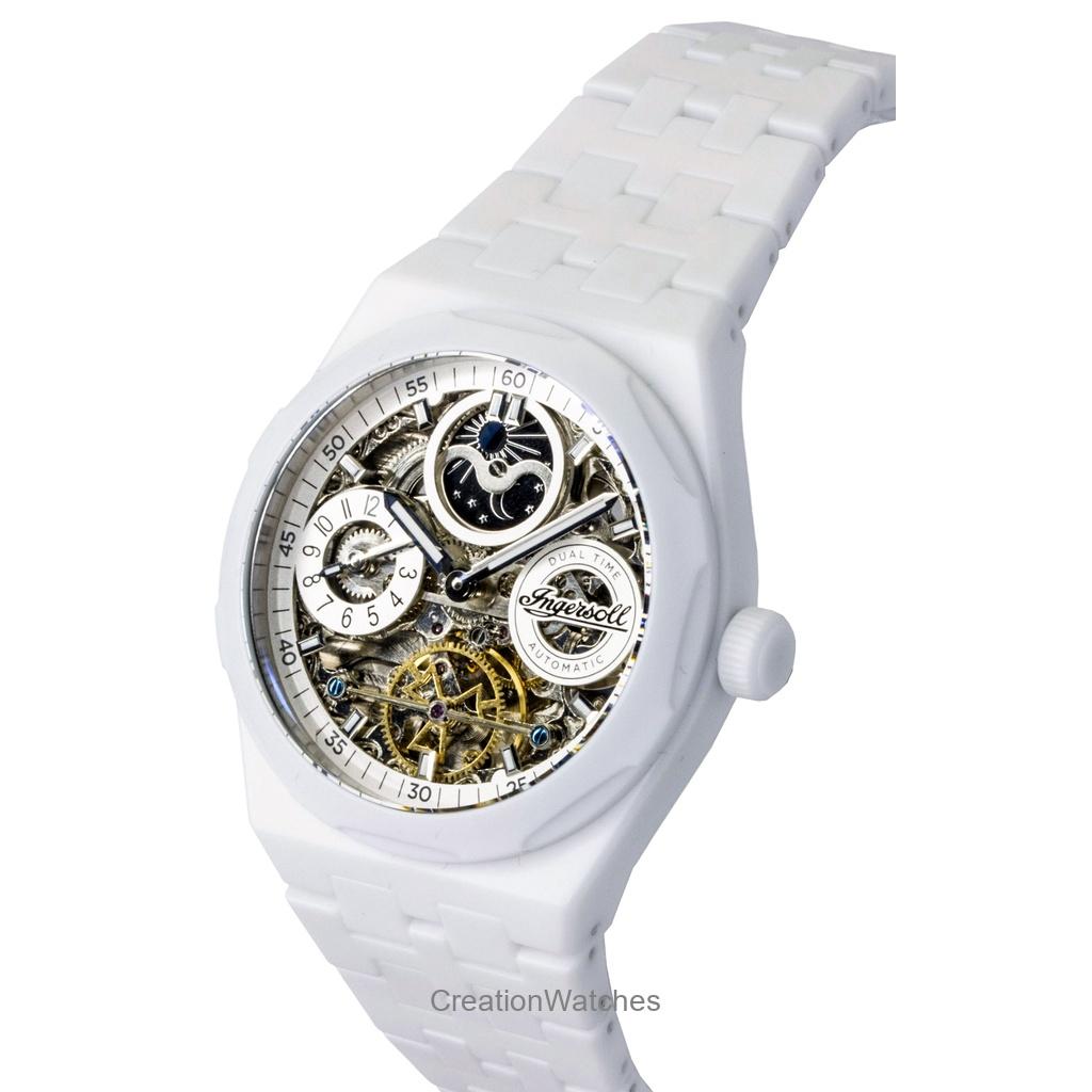Ingersoll Die Broadway Ceramic White Skeleton Dial Automatic I15103 Herrenuhr
