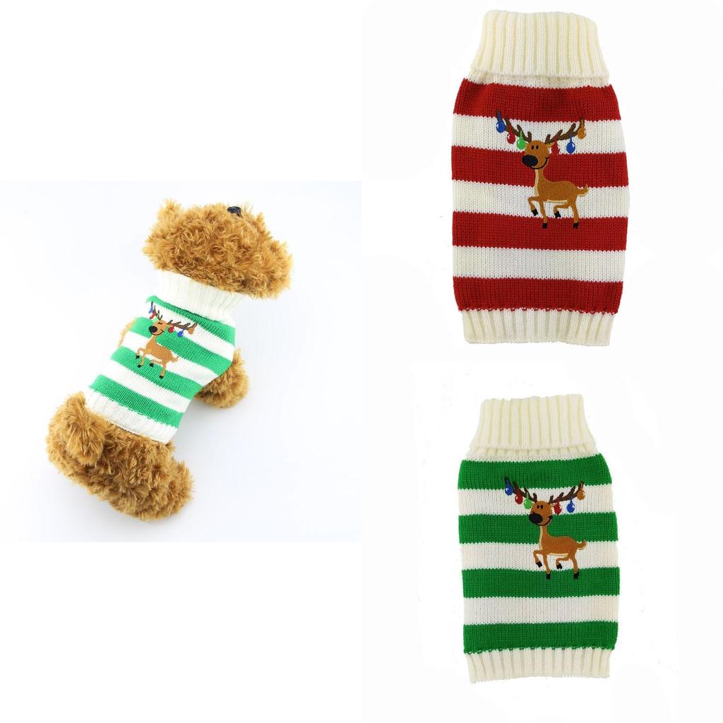 Festlicher Hunde-Pullover mit warmer Wolle für Teacup- und kleine Rassen Saisonale Kleidung