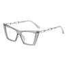 Women Luxury Designer Color Stitching Eyeglasses for Ladies Polygon Cat Eye Anti Blue Light Blocking Glasses Frame Optical Frame