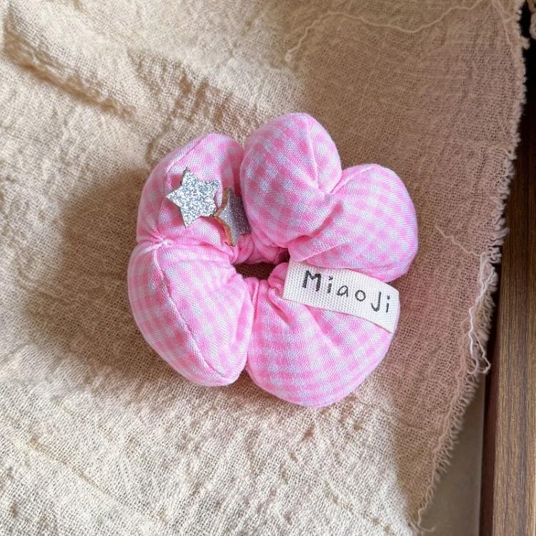 Sweet Floral Sponge Hair Scrunchies Cute Floral Hairbands Children Girls Cute Kawaii Ponytail Holder Hair Styling Accessories