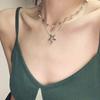 Fashion Star Pendant Necklace Stackable Long Chain Sweater Chain for Women Statement Choker Clavicle Chain Jewelry