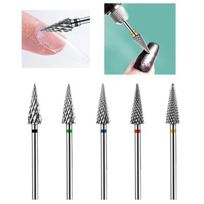 Nagelfräserbits Wolframstahl Nagelfräserbits Fräser Nägel Kunst Bits Nägel Kunst Werkzeug für Maniküre Pediküre