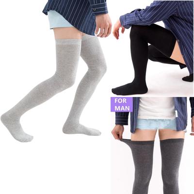 Hohe Oberschenkelhohe Socken für Männer, Strümpfe aus Baumwolle für Männer, Overknee-Socken