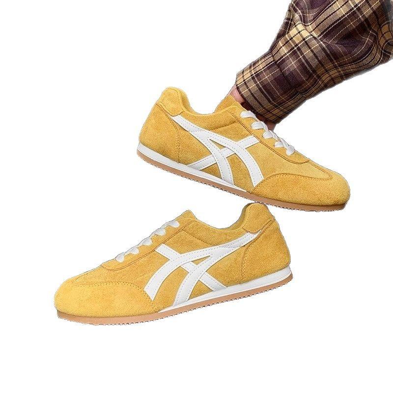 Yellow Dexun Shoes Women's Shoes 2025 Spring and Summer New Popular Lightweight Retro Forrest Gump Shoes Versatile Sports and Leisure Board Shoes