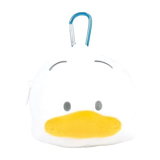 Plush toy zipper mascot with carabiner Peckle the duck