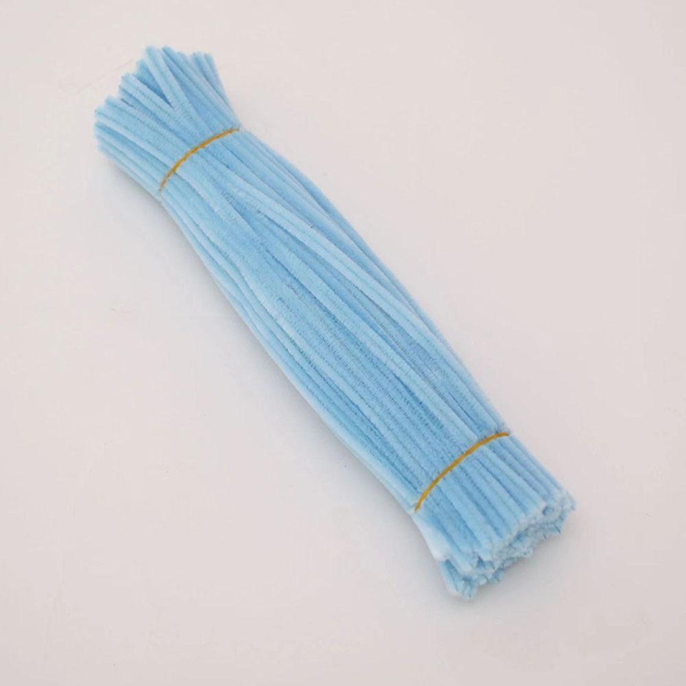 

100pcs 30cm Solid Color Chenille Stems Stick Cleaners For Children Hands-on Educational Toys Adults DIY Flower Artworks Supplies 30cm X 0.6cm 100pcs светло-синий