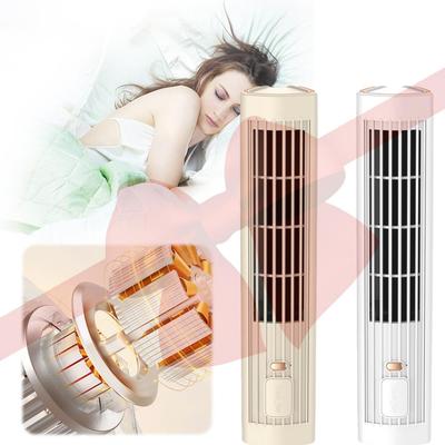 Bladeless Tower Fan USB Rechargeable 3 Speed Standing Quiet Cooling Fan 1200mAh Mini Vertical  Standing Tower Fan