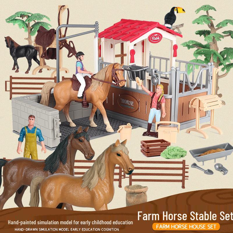 Children's Thousand-Mile Horse Simulation Model Toy and Sand Table Set