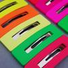10 Fluorescent Square Matte Color Snap Clips, Bangs Fixing Pins, Point Girl Group Hair Clips, High Teen Y2K Look
