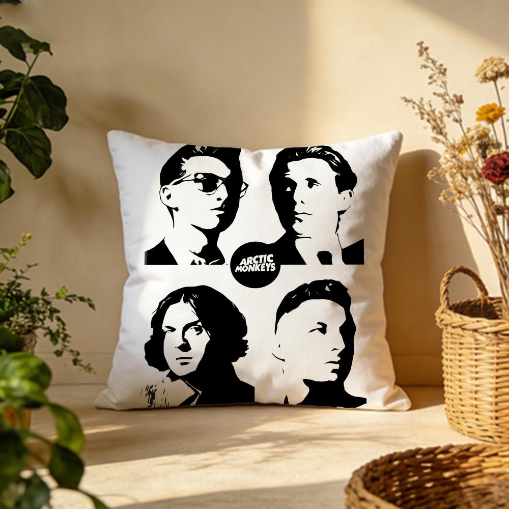 Stylish AArctic Monkeyses Cushion Cover Versatile DoubleSided Pillow Case Fit for Sofa Bed Car  Daily Decor