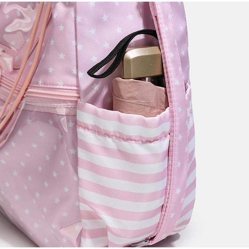 Itabag Harajuku Style Lolita Shoulder Drawstring Backpack Anime Merchandise Transparent Display Diy Tote Bag