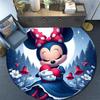 1 Stück Minnie Runder Teppich, Rutschfest, Maschinenwaschbar, Polyester Teppich für Wohnzimmer, Schlafzimmer Dekoration