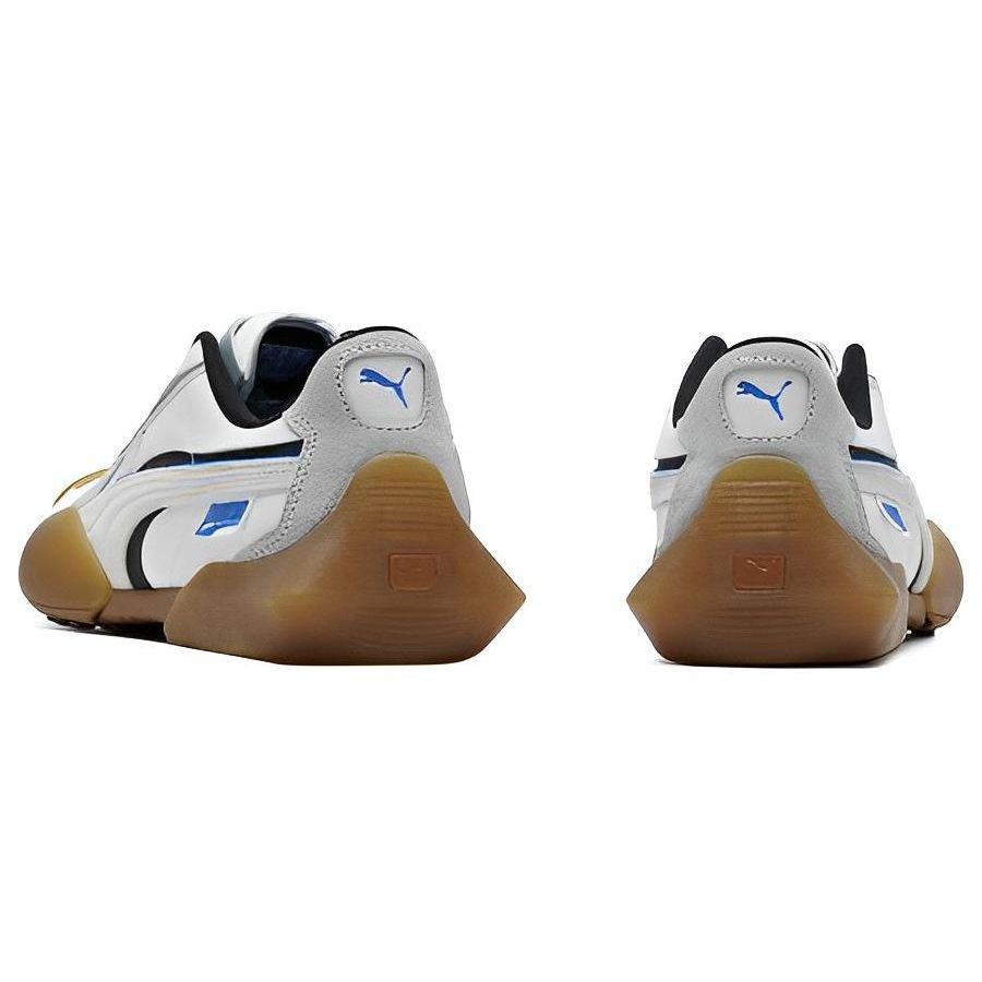 Puma Vaderon Leather Round Toe Lace-Up Sports Durable Low-Top Casual Shoes Unisex Casual Shoes White Silver Black 387532-03