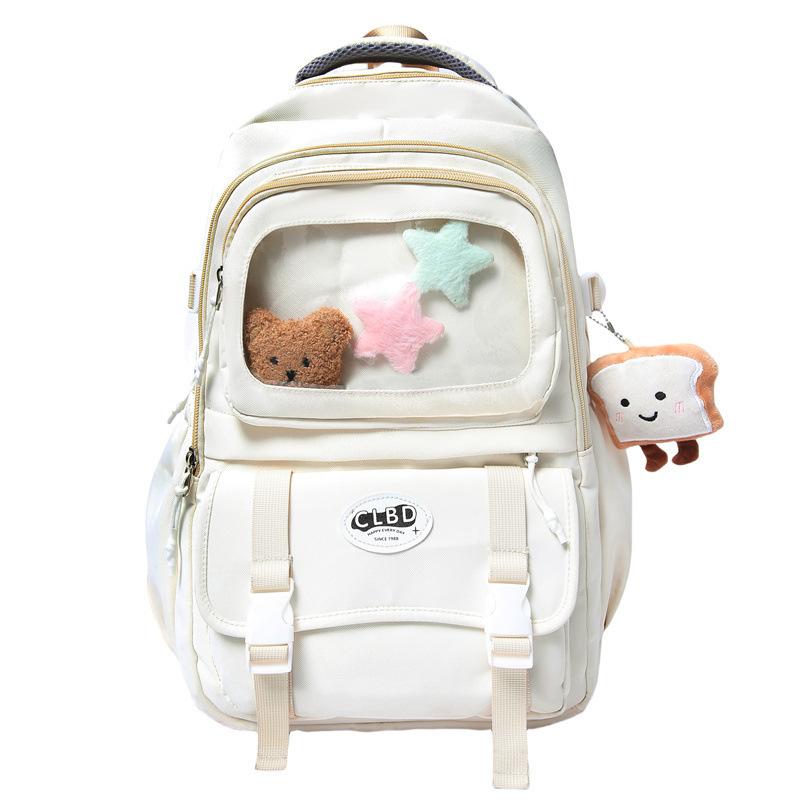 Schoolbag new schoolbag niche design high value three-piece set cute girl backpack large capacity junior high school student backpack