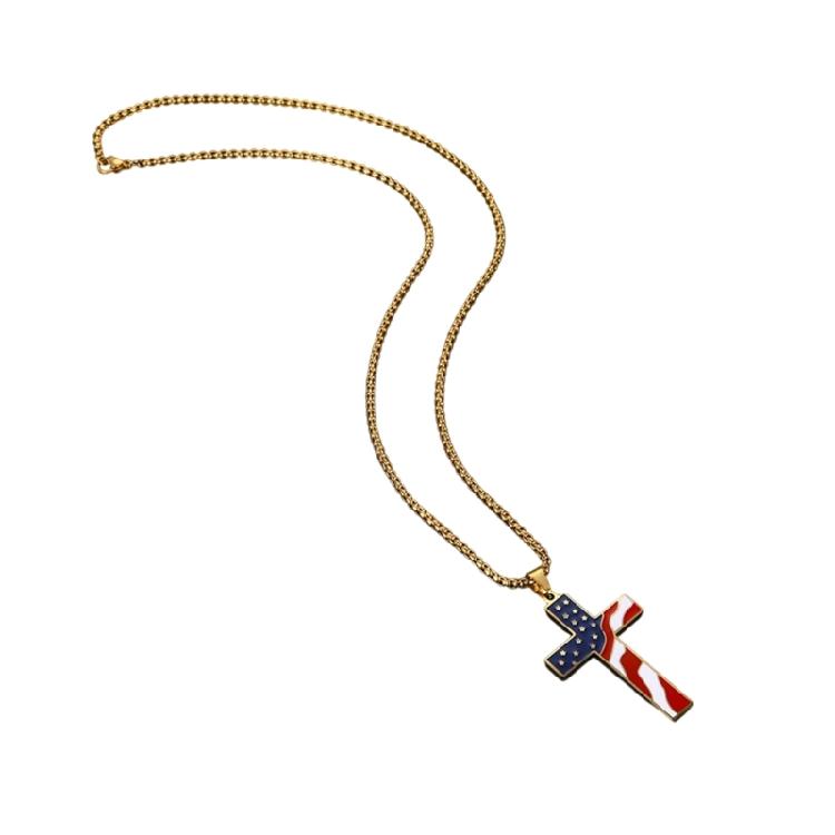 Fashion Forward Stainless Steel Chain Necklace Crosses Pendant Collarbone Chain Jewelry Unisex Accessory