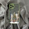 Christmas Phone Case for IPhone 16 15 14 11 Pro Max 14 Plus X XS XR 12 13 Mini Hand Painted Winter Snow House Matte Funda Cover