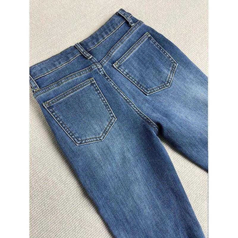 Spring 2026 Retro Blue High-Waisted Slimming Flare Jeans for Women