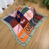 European and American style temperament fashionable small silk scarf simulation silk square scarf 71cm decorative small scarf pattern variety silk sca