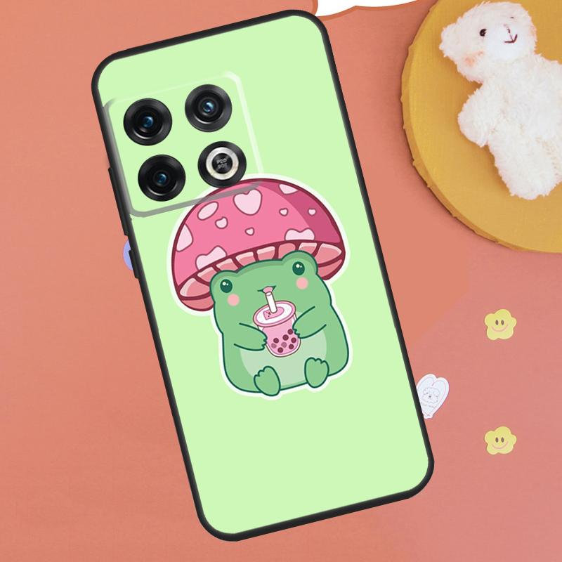 Kawaii Frog Mushroom Case For OnePlus 13R 12R 10R 13T 15 13 12 11 10T 8T Nord CE 4 3 2 Lite N20 N30 Nord 5 Funda