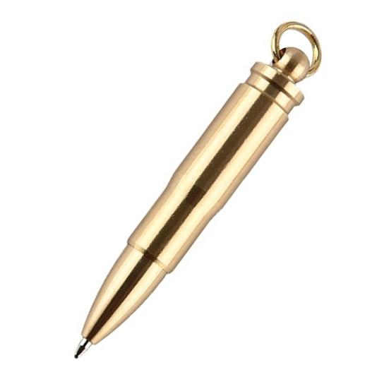 Outdoor Necssery Mini Grip Pen Dry Quickly Brass Comtable Anti-oxidation Solid Brass Ballpoint Pen