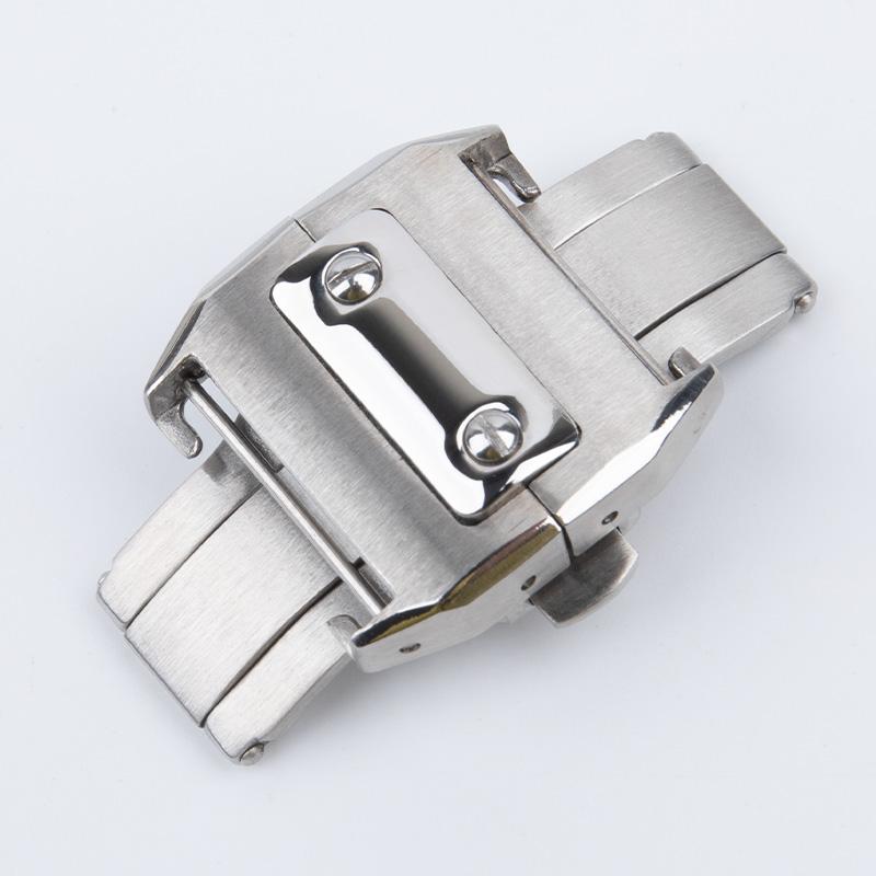 

Застежка для часов из нержавеющей стали 316L, застежка-бабочка, для серии Cartier Santos 100, 18 мм 21 мм 21mm серебряный