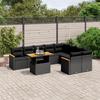 VidaXL Garden Lounge Set with Cushions 10 Pcs, Patio Sofas, Patio Furniture Set, Outdoor Furniture, Black 3273232