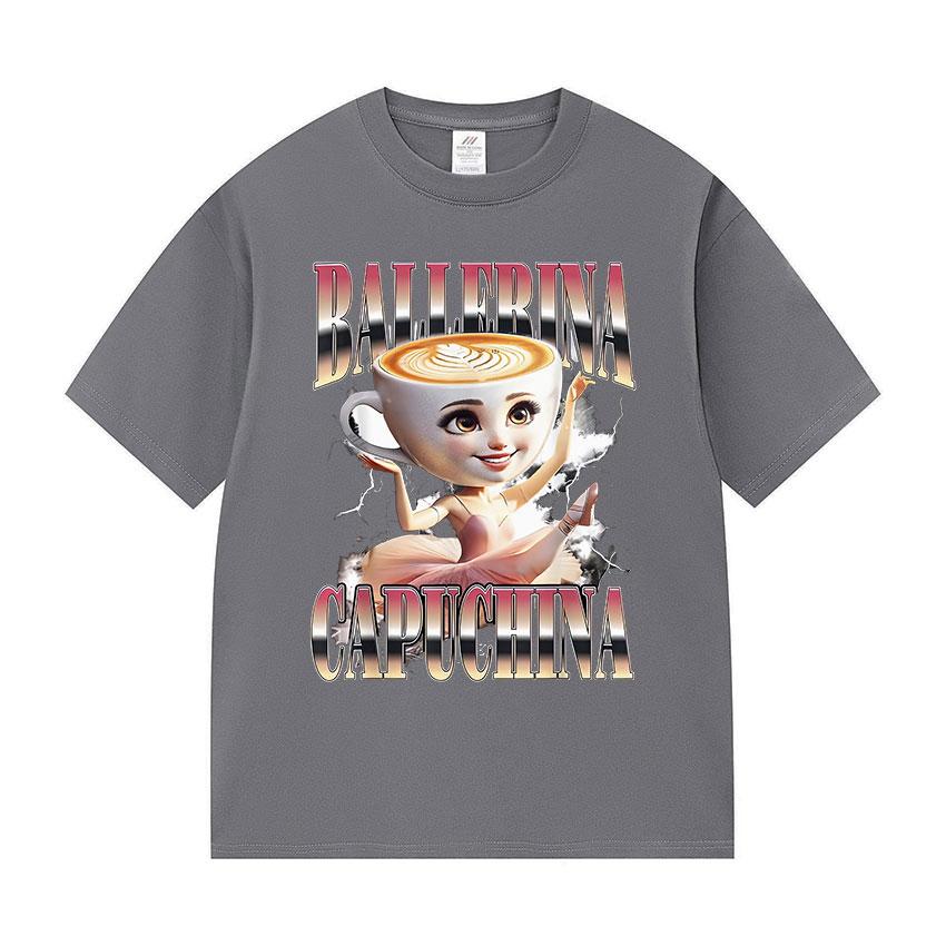 Italian Brainrot Ballerina Capuchina Funny Meme T-Shirt Men Women Fashion Harajuku T-Shirts Summer Hot Sale 100_ Cotton T Shirts