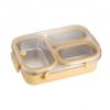 Stainless Steel Lunch Box Leakproof Design with 3 Compartments for Office For Outdoor School Use 25 Oz Capacity