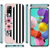 Black White Stripes Flower Cover Phone Case For Samsung Galaxy A12 A22 A32 A52 A72 A02S Phone Case Note 20 Ultra 10 S10 Plus A51
